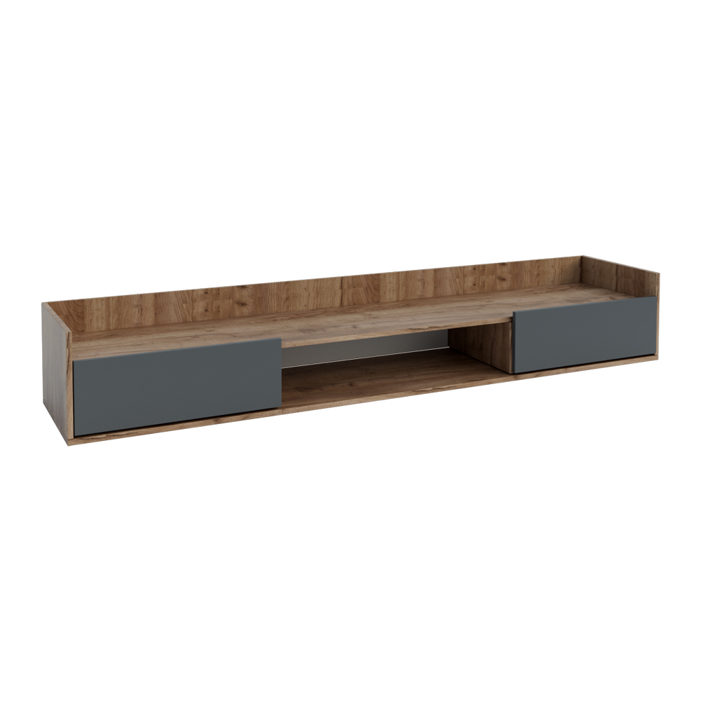 alpha-GR-CALTV-2-14721 ΕΠΙΠΛΟ TV CALLISTO ΣΚΟΥΡΟ ΔΡΥΣ-ΓΡΑΦΙΤΗΣ 200X40X30CM