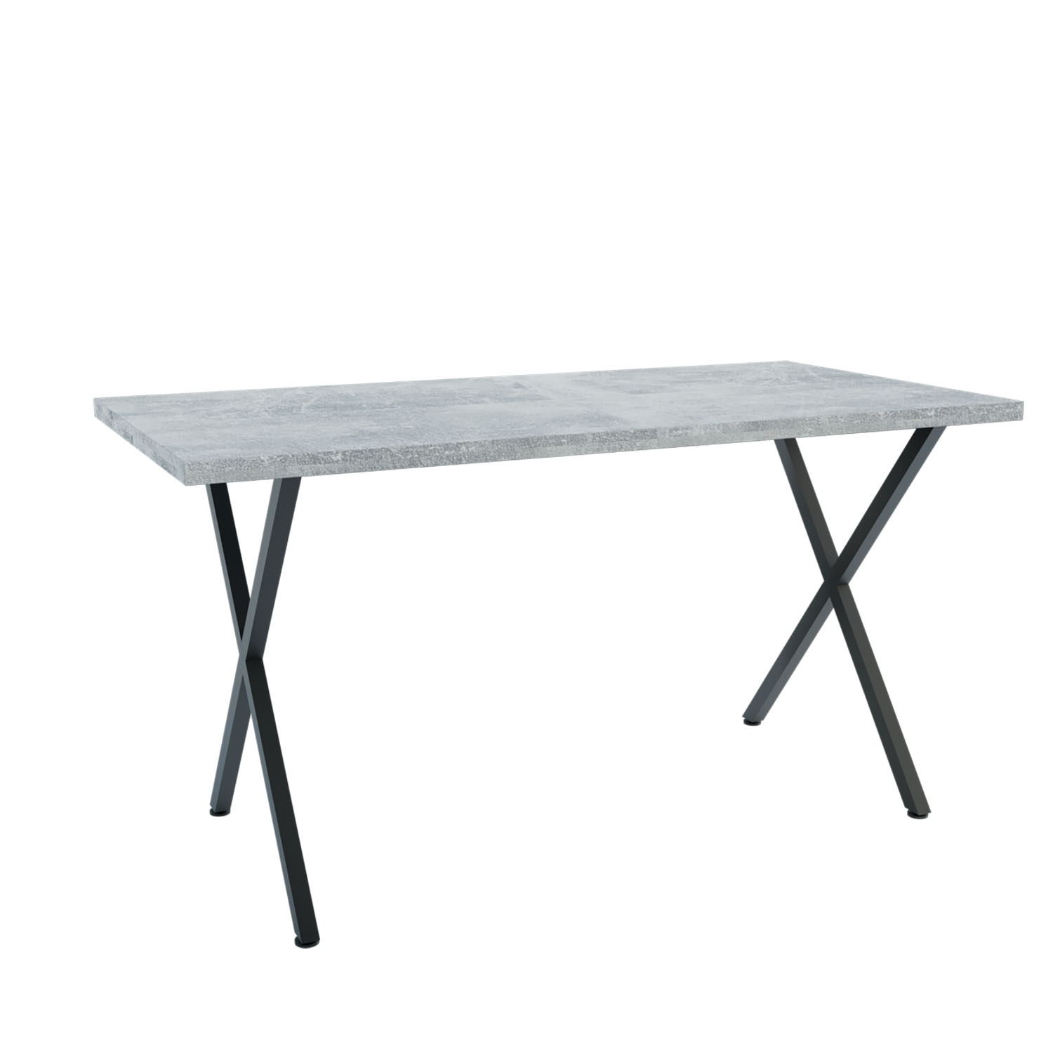 alpha-GR-HOUSTONTAB160-3-9395 ΤΡΑΠΕΖΙ HOUSTON ΓΚΡΙ-ΜΑΥΡΟ 160X80X77CM