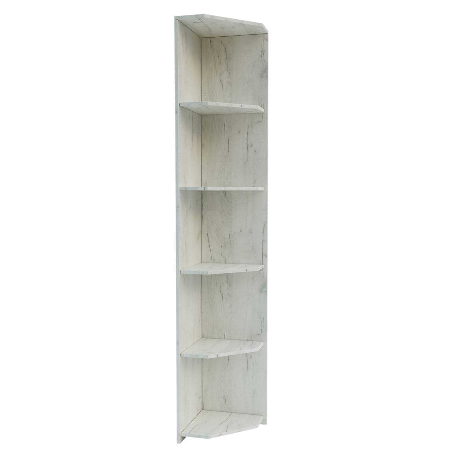 alpha-GR-OFCORN-1-9605 ΒΙΒΛΙΟΘΗΚΗ MILEN 33X33X185.2CM ΛΕΥΚΗ