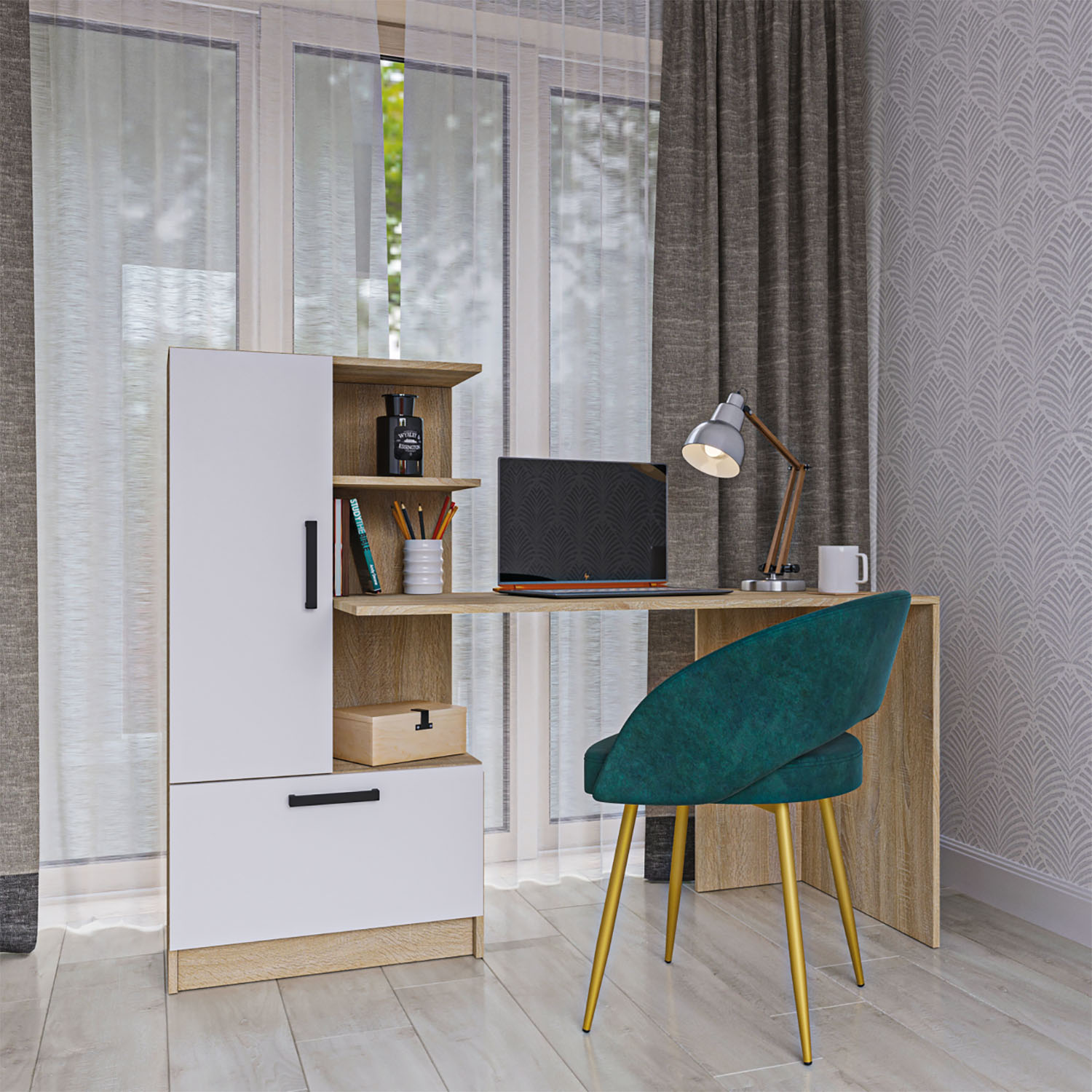alpha-GR-STANDARDDESK-9512 ΓΡΑΦΕΙΟ STANDART ΣΟΝΟΜΑ ΛΕΥΚΟ 150X59X120ΕΚ