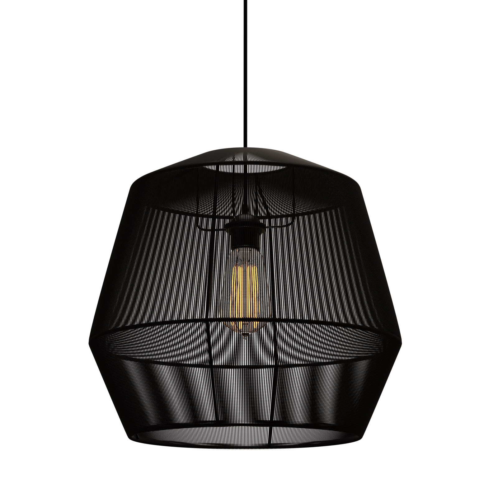 alpha-MEC-80347BLACK-3910 ΚΡΕΜΑΣΤΟ ΜΟΝΟΦΩΤΟ ΦΩΤΙΣΤΙΚΟ ΜΑΥΡΟ 803 Ε27 Φ39X120CM