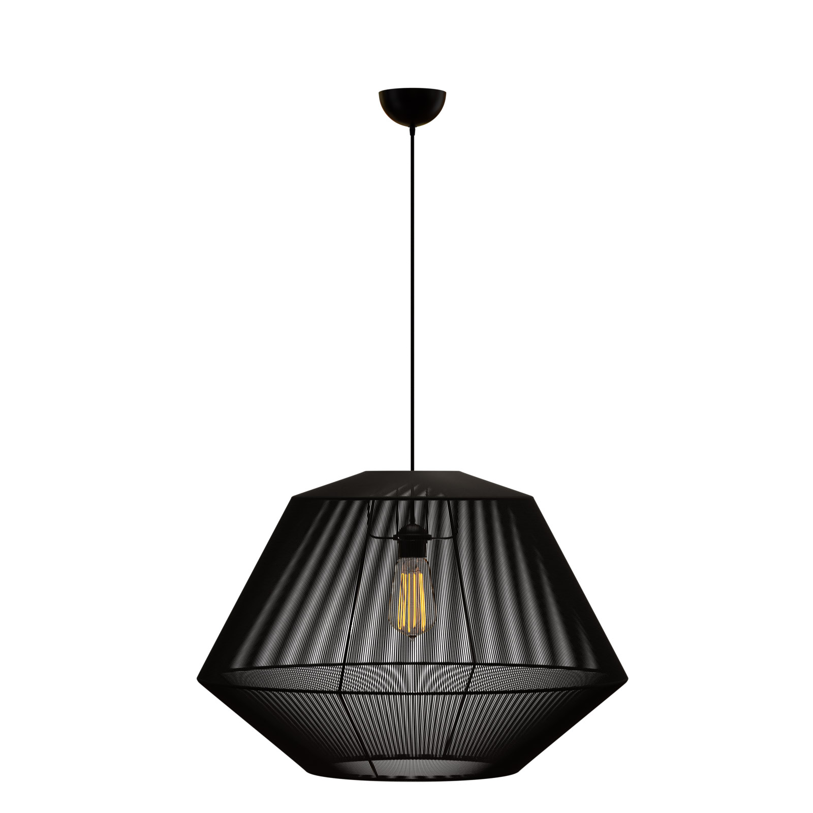 alpha-MEC-80460BLACK-3912 ΚΡΕΜΑΣΤΟ ΜΟΝΟΦΩΤΟ ΦΩΤΙΣΤΙΚΟ ΜΑΥΡΟ 804 Ε27 Φ60X120CM