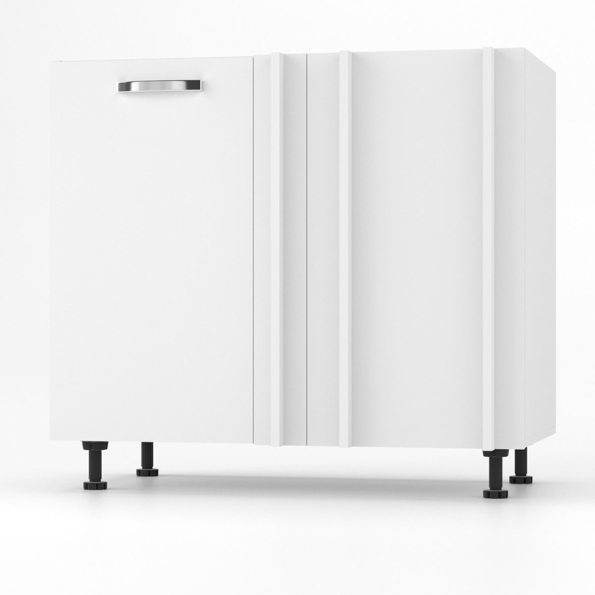 alpha-SO-CDU100W-2250 CHARLOTΤE ΚΑΤΩ ΝΤΟΥΛΑΠΙ ΓΩΝΙΑΣ 90X50X82ΕΚ ΜΕ ΜΕΤΑΛΛΙΚΑ ΧΕΡΟΥΛΙΑ ΛΕΥΚΟ