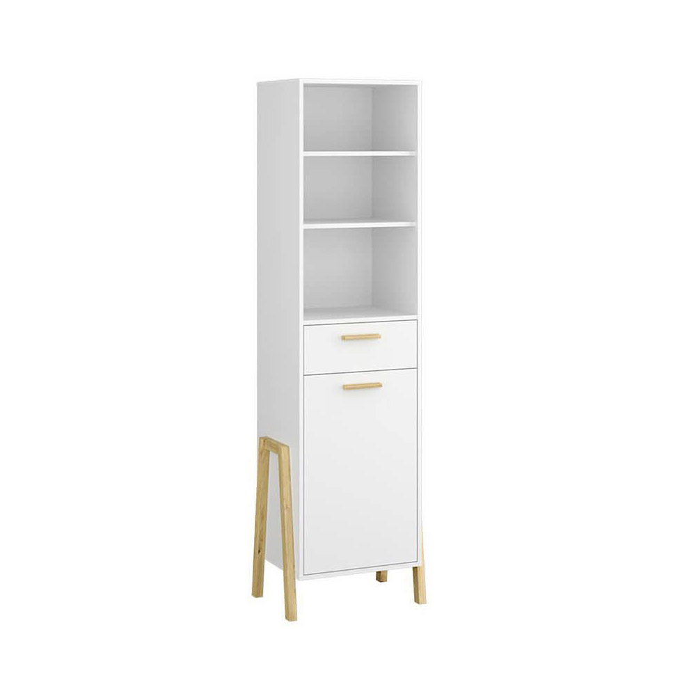 alpha-TO-BELLE1D1SWHITE-14780 ΒΙΒΛΙΟΘΗΚΗ BELLE ΛΕΥΚΟ 41X41X197CM
