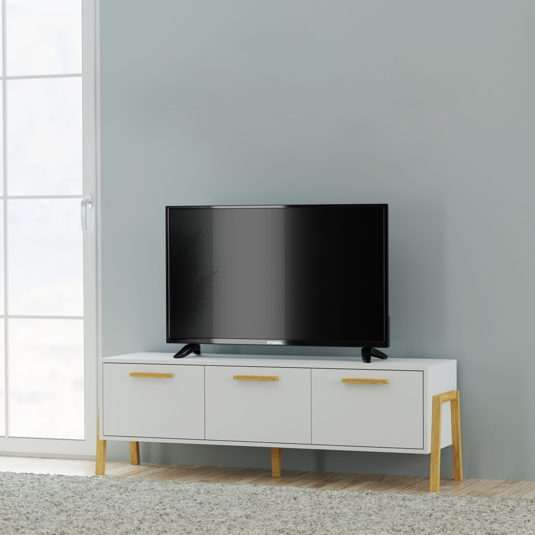 alpha-TO-BELLETV3KWHITE-2549 ΕΠΙΠΛΟ ΤΗΛΕΟΡΑΣΗΣ BELLE ΛΕΥΚΟ 149.5X41X49CM