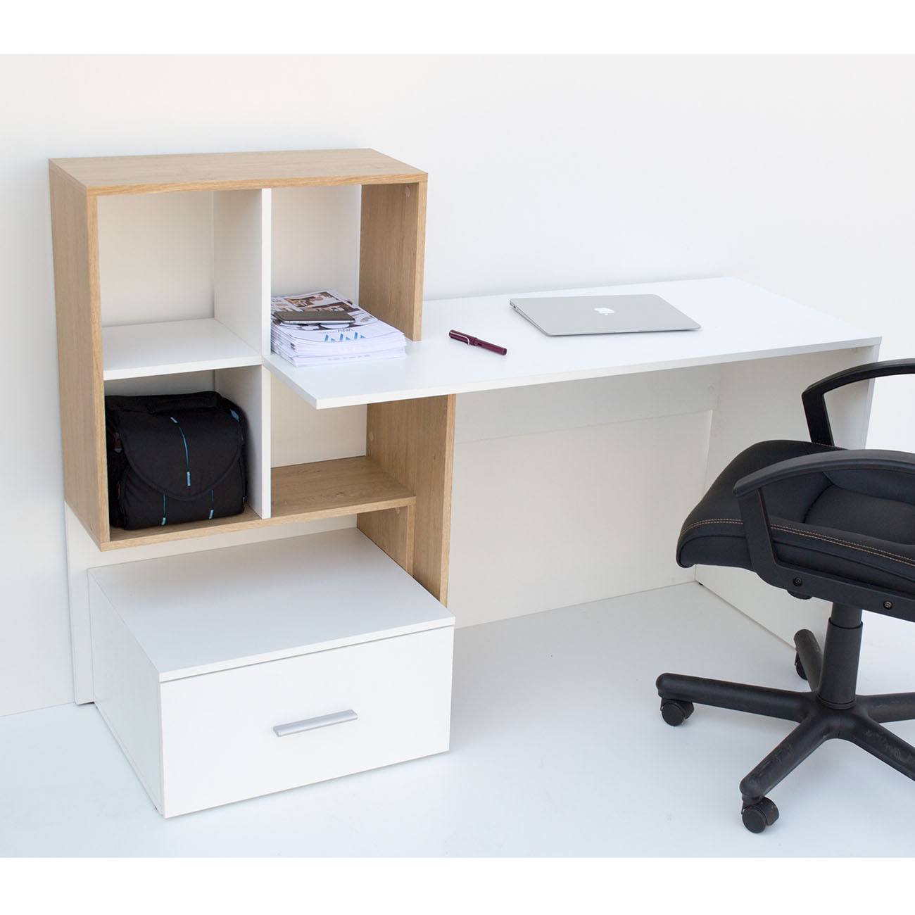 alpha-TO-DESKHO1S-2574 ΓΡΑΦΕΙΟ HO1S ΛΕΥΚΟ ΜΕ ΦΥΣΙΚΟ 149X50X105ΕΚ