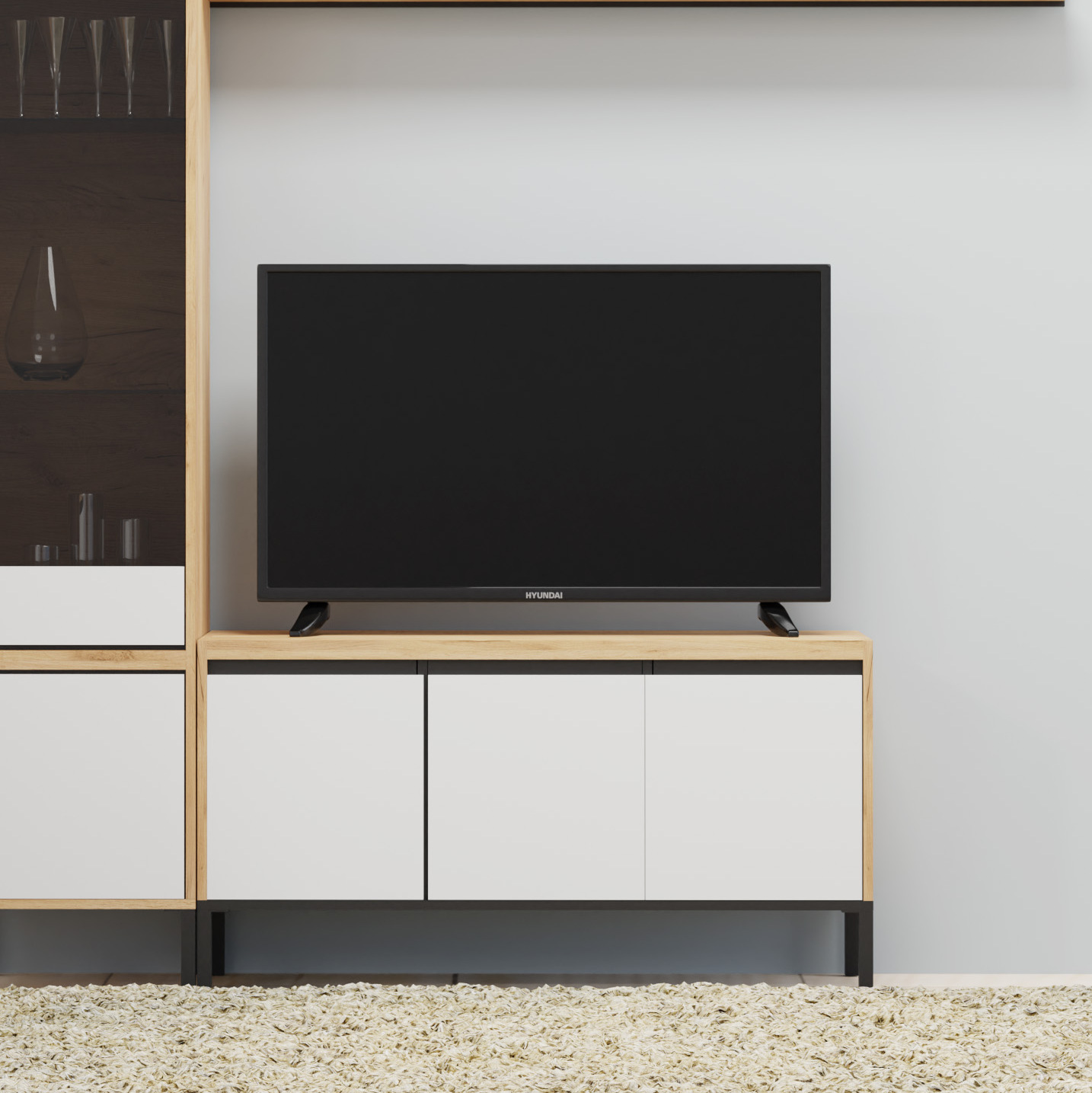 alpha-TO-PALMORTV3D115-2907 ΕΠΙΠΛΟ ΤΗΛΕΟΡΑΣΗΣ PALMOR ΧΡΥΣΟ ΔΡΥΣ-ΛΕΥΚΟ 113.5X40X60CM