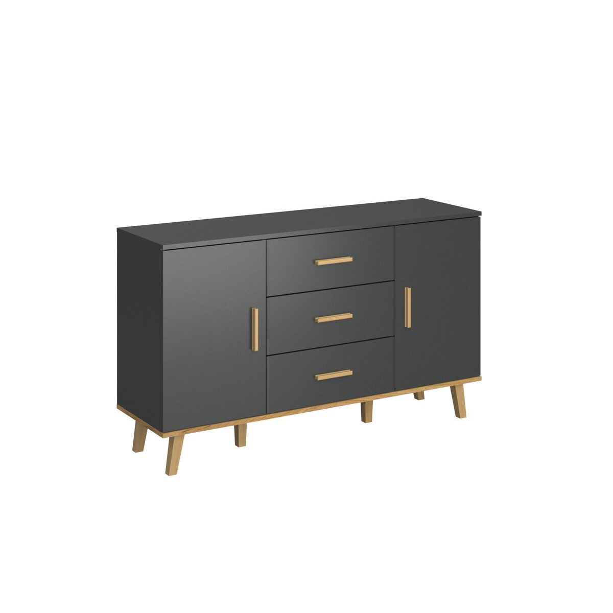 alpha-TO-PLUTON2D3S-13710 ΜΠΟΥΦΕΣ PLUTON ΑΝΘΡΑΚΙ-ΧΡΥΣΟ ΔΡΥΣ 138X40X81.6CM