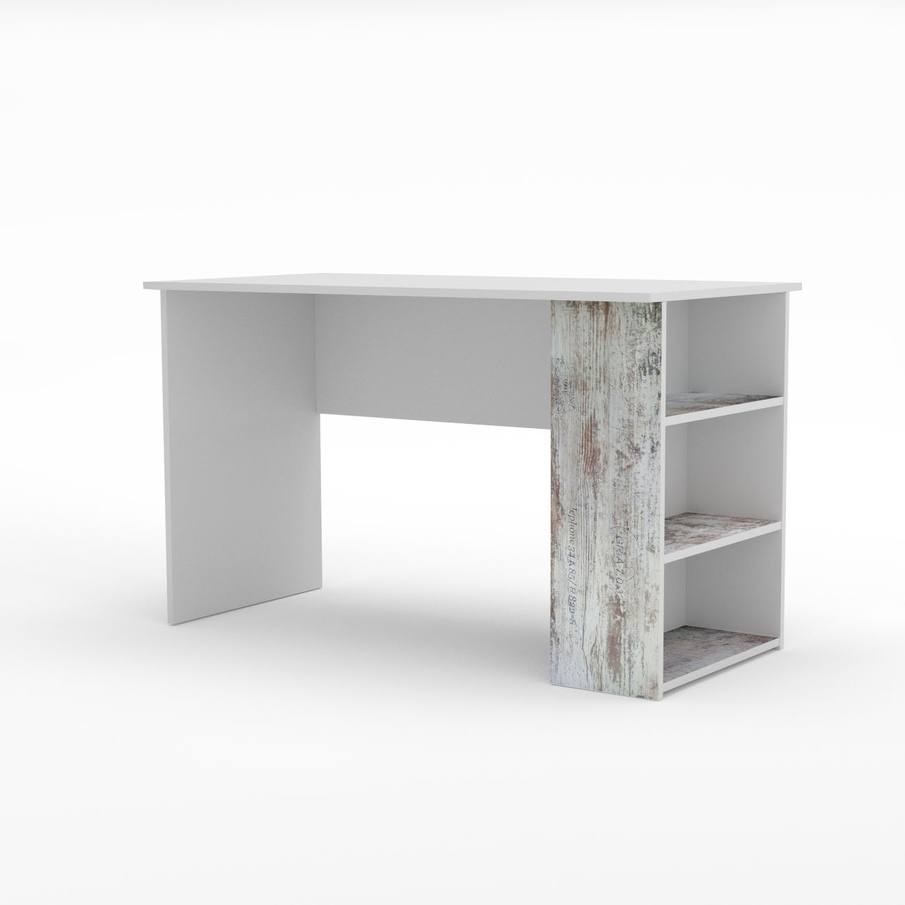 alpha-TO-PUMPDESK-2928 ΓΡΑΦΕΙΟ PUMP ΛΕΥΚΟ ΜΕ ΜΟΝΤΕΡΝΑ ΔΙΑΚΟΣΜΗΣΗ ΚΑΙ ΡΑΦΙΑ 120X60X73CM