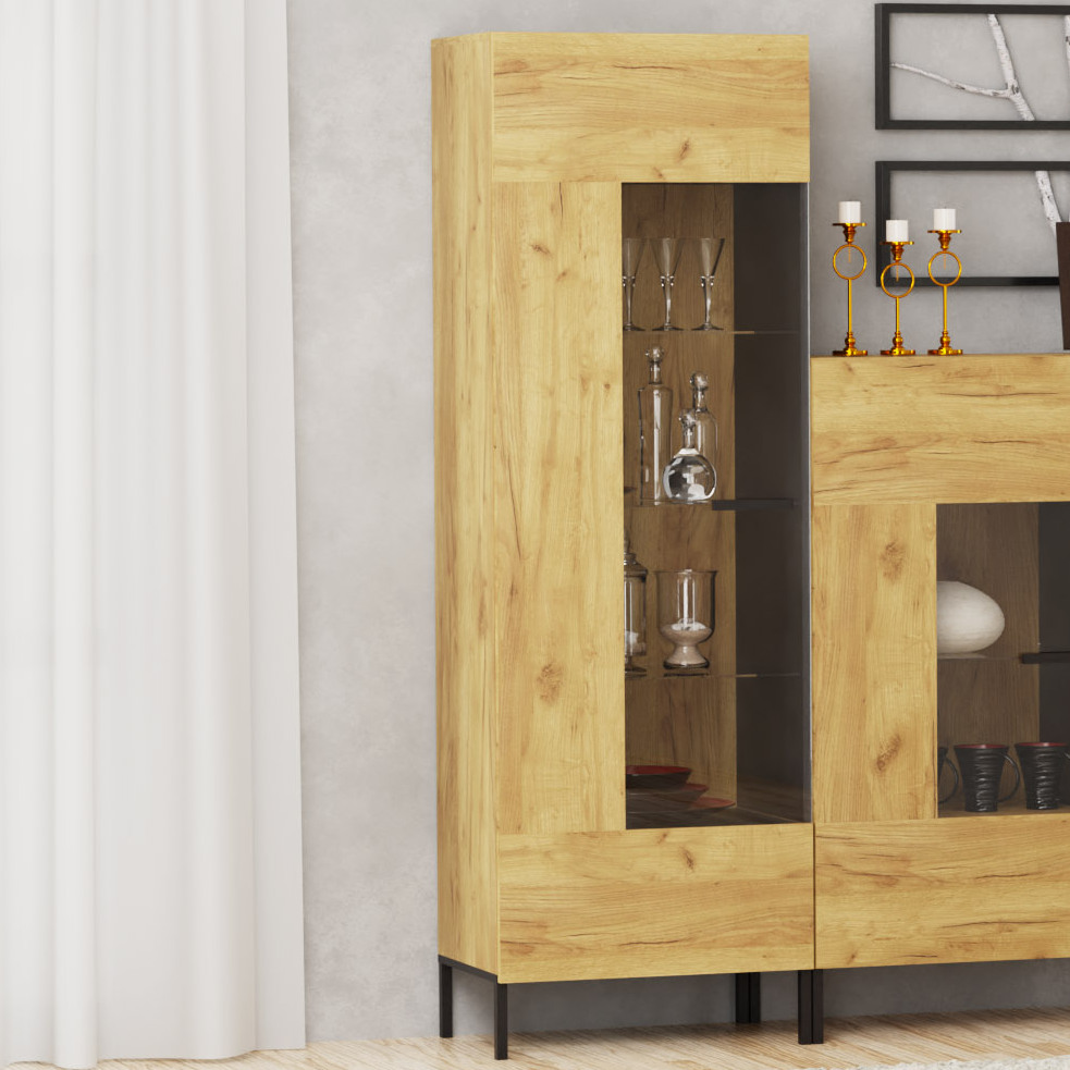 alpha-TO-SANTES1WHIGH-2955 ΒΙΤΡΙΝΑ SANTES ΧΡΥΣΟ ΔΡΥΣ 64.2X42X197.5CM