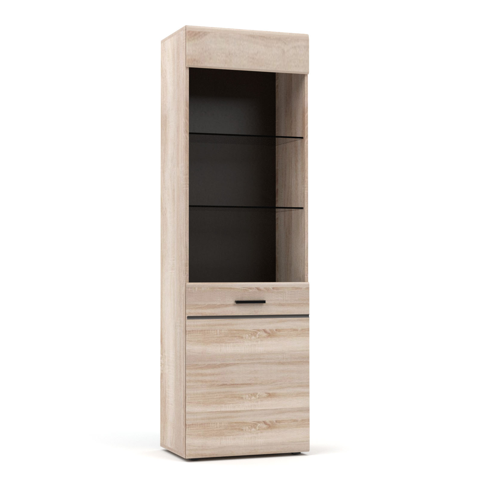 alpha-TO-SOLO1WHIGH-2989 ΒΙΤΡΙΝΑ ΜΟΝΟΦΥΛΛΗ SOLO 60X41X197CM SONOMA ΜΕ ΛΕΠΤΟΜΕΡΕΙΕΣ WENGE