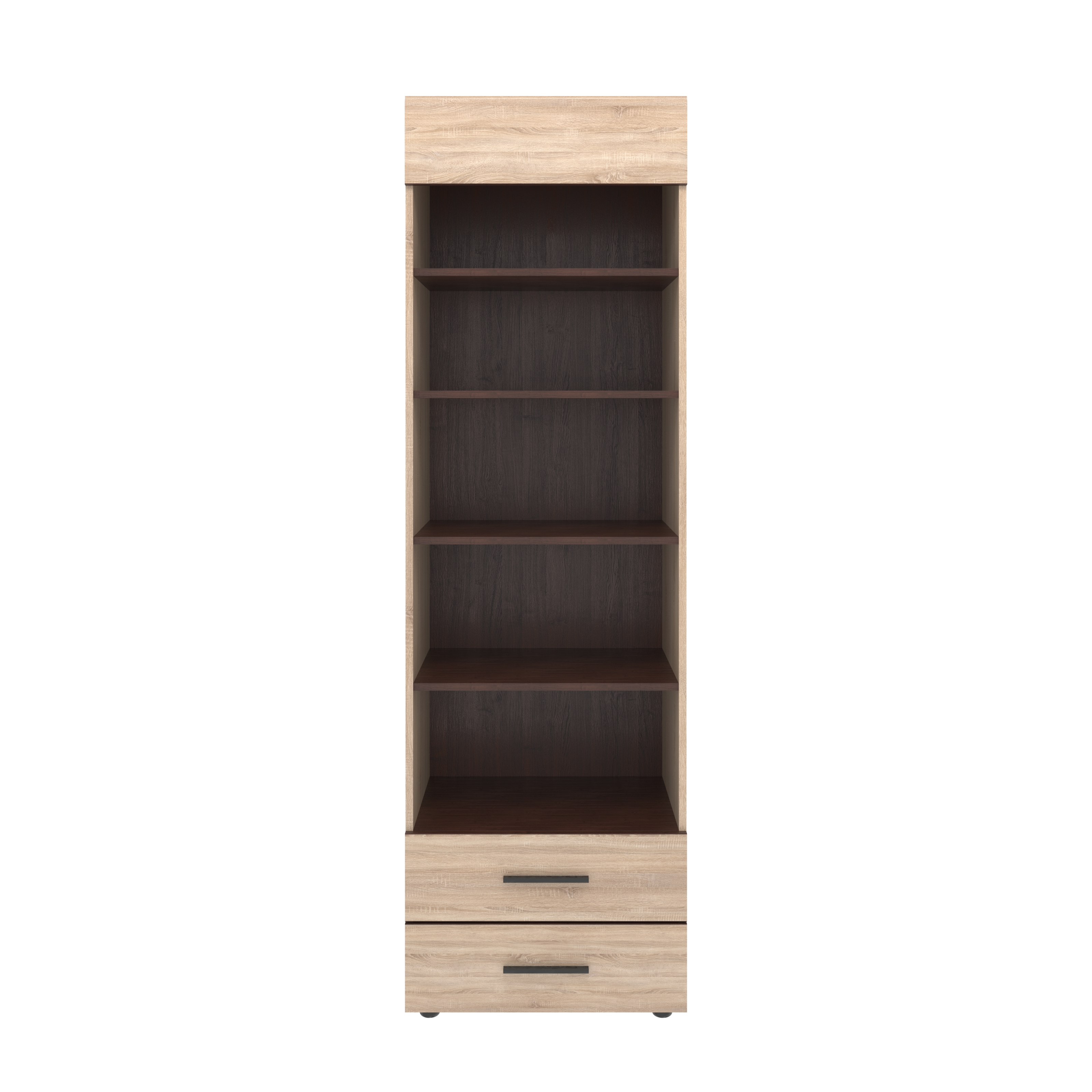 alpha-TO-SOLO2S-2996 ΒΙΒΛΙΟΘΗΚΗ SOLO 2S 60X41X197 SONOMA ΜΕ WENGE ΚΑΙ MDF ΚΑΜΠΥΛΩΤΟ ΤΕΛΕΙΩΜΑ