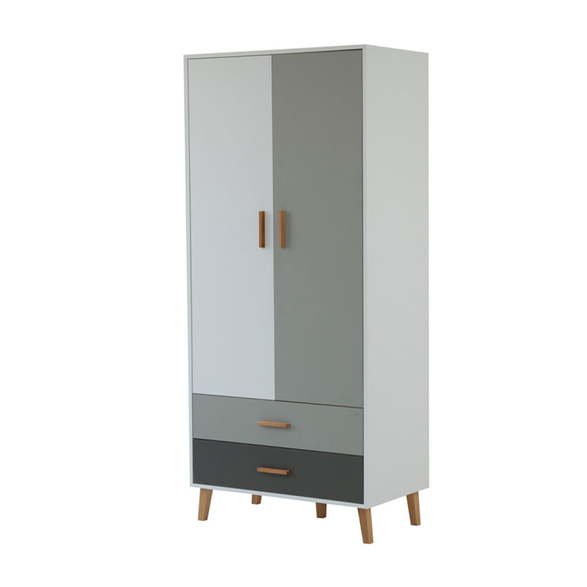 alpha-TO-TIMMY2D2S-14627 ΝΤΟΥΛΑΠΑ TIMMY 2D2S ΛΕΥΚΟ-ΓΡΑΦΙΤΗ-ΓΚΡΙ 90X50X199CM