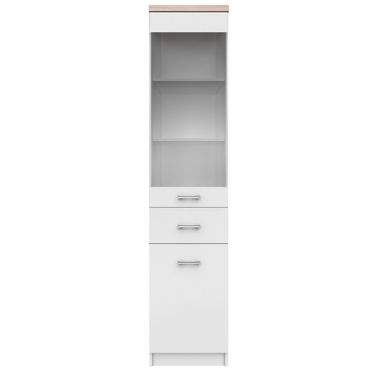 alpha-TO-TOP1D1W1SW-3030 ΒΙΤΡΙΝΑ ΜΟΝΟΦΥΛΛΗ TOP MIX 40X33X183CM ΛΕΥΚΗ-ΣΟΝΟΜΑ