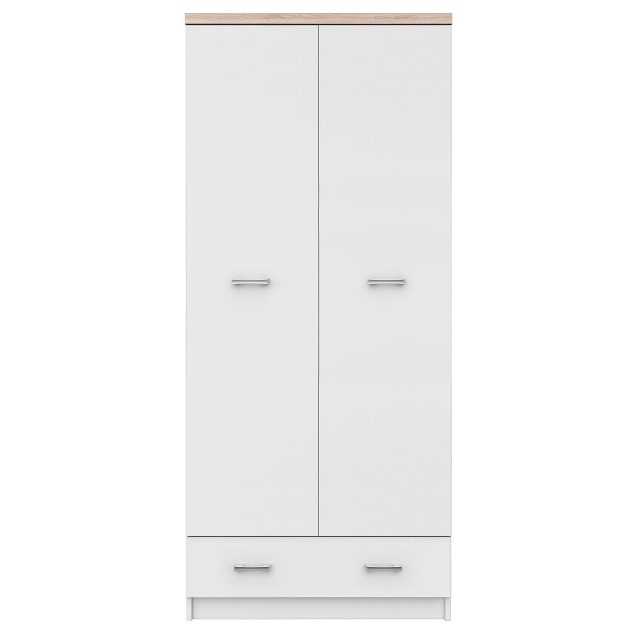 alpha-TO-TOP2D1S80W-3035 ΝΤΟΥΛΑΠΑ ΔΙΦΥΛΛΗ TOP MIX ΛΕΥΚΗ ΜΕ SONOMA 80X57X183CM
