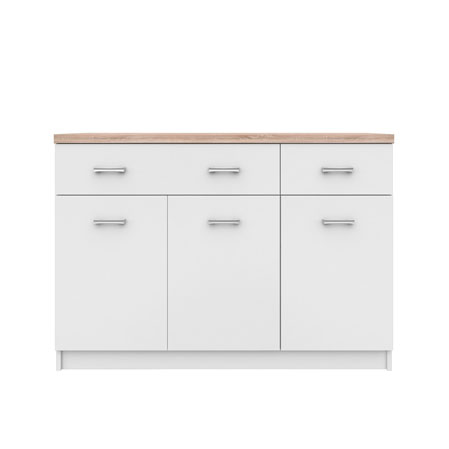 alpha-TO-TOP3D2SW-3039 ΜΠΟΥΦΕΣ TOP MIX 120X33X85CM ΛΕΥΚΟ-SONOMA