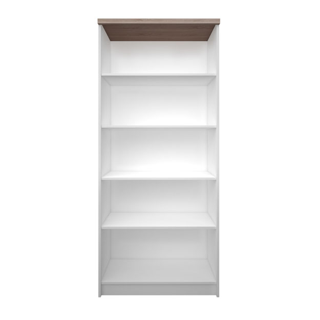 alpha-TO-TOP80-183W-3040 ΒΙΒΛΙΟΘΗΚΗ TOP MIX 80X33X183CM ΛΕΥΚΟ-ΣΟΝΟΜΑ