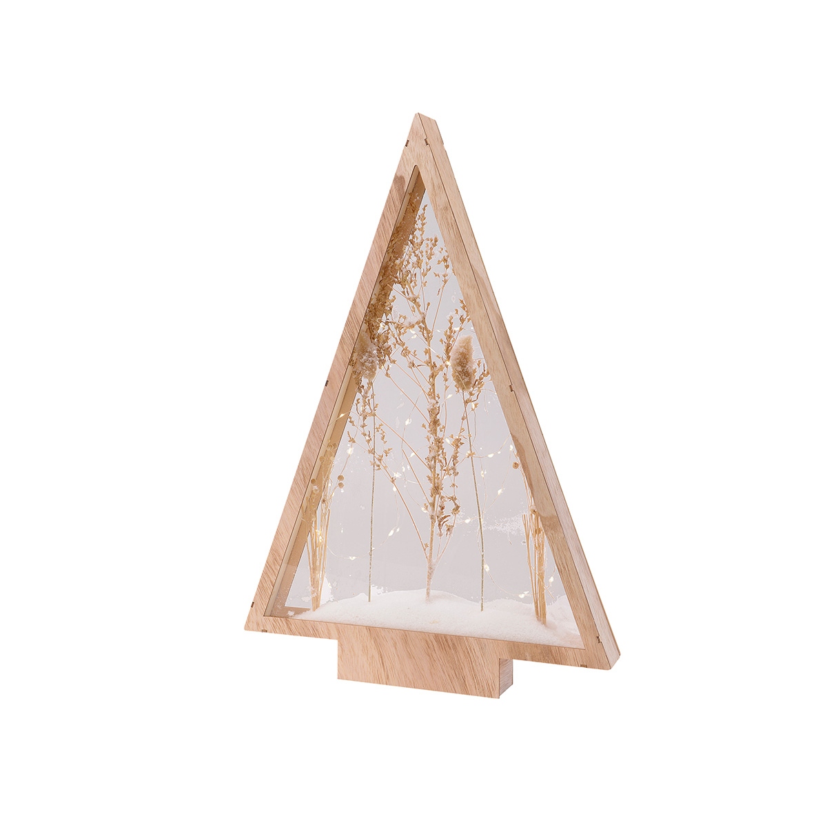 Artelibre - 05160880 STAND RELIEF (LED) ΧΡΙΣΤΟΥΓΕΝΝΙΑΤΙΚΟ ΔΕΝΤΡΟ DRIED ΛΟΥΛΟΥΔΙ MOTIF ΞΥΛΟ ECRU PU 40X5X58CM