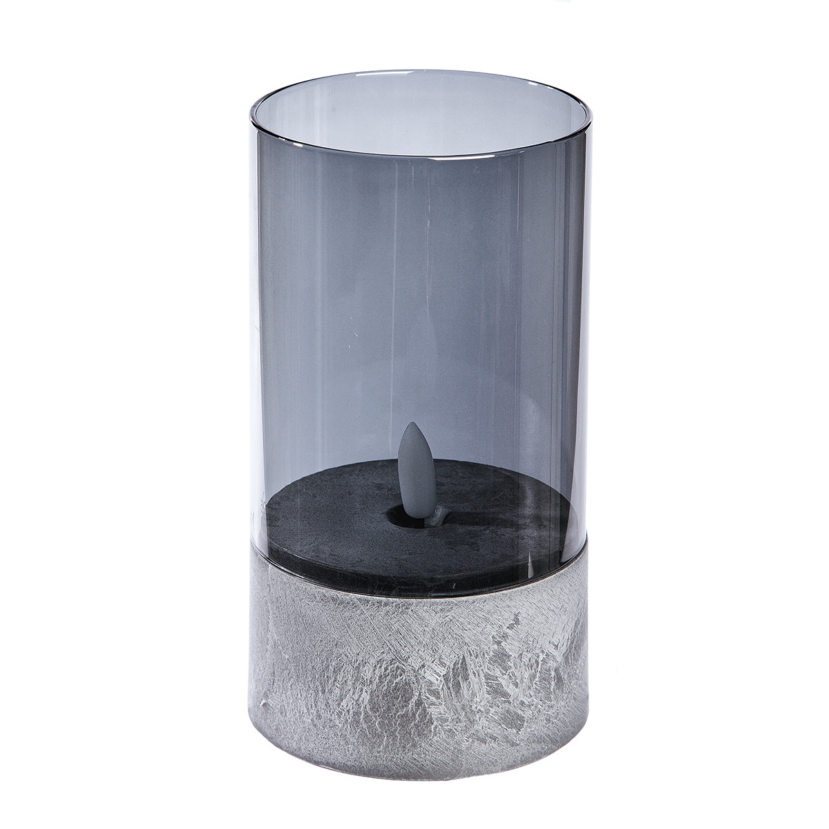 Artelibre - 05160930 WIND LIGHT (LED) CYLINDRICAL ΓΥΑΛΙΝΟ ΓΚΡΙ PU H. 125 CM D. CM