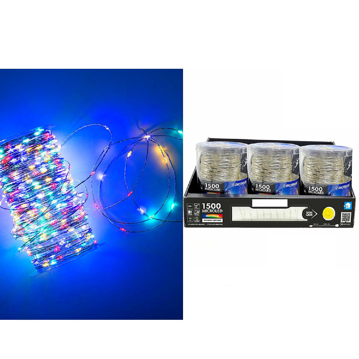 Artelibre - 06511824 1500 MICROLED ΕΣΩΤ. & ΕΞΩΤ. ΧΩΡΟΥ ΜΕ 8 ΠΡΟΓΡΑΜΜΑΤΑ ΚΑΙ ΜΕΤΑΣΧΗΜΑΤΙΣΤΗ ΠΟΛΥΧΡΩΜΟ ΦΩΣ ΔΙΑΦΑΝΟ ΚΑΛΩΔΙΟ ΜΗ ΕΠΕΚΤΕΙΝΟΜΕΝΟ IP4