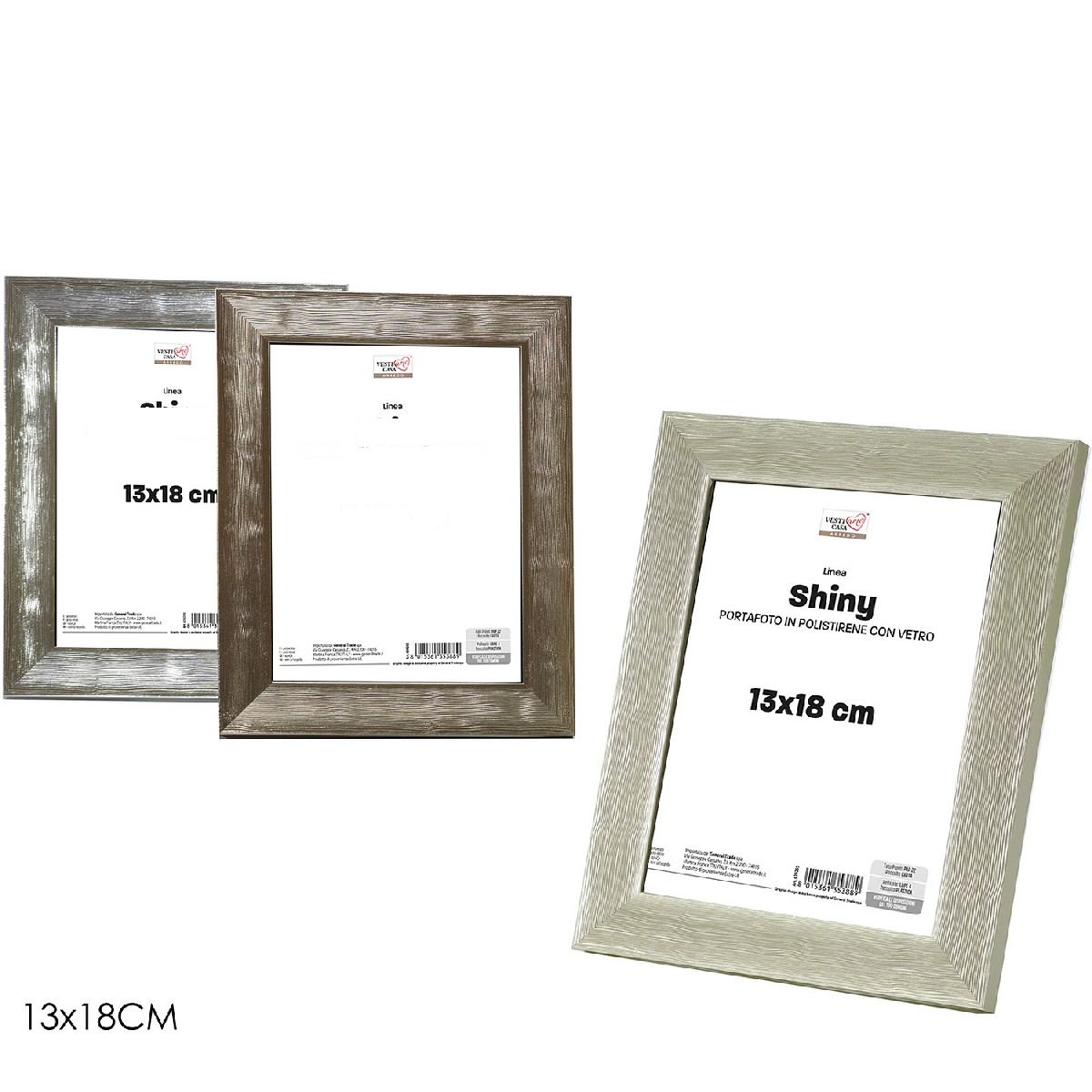 Artelibre - 06512604 ΚΟΡΝΙΖΑ SHINY ARTELIBRE ΑΣΗΜΙ/ΓΚΡΙ/ΧΡΥΣΟ ΠΟΛΥΣΤΥΡΕΝΙΟ/ΓΥΑΛΙ 13X18CM ΣΕ 3 ΧΡΩΜΑΤΑ