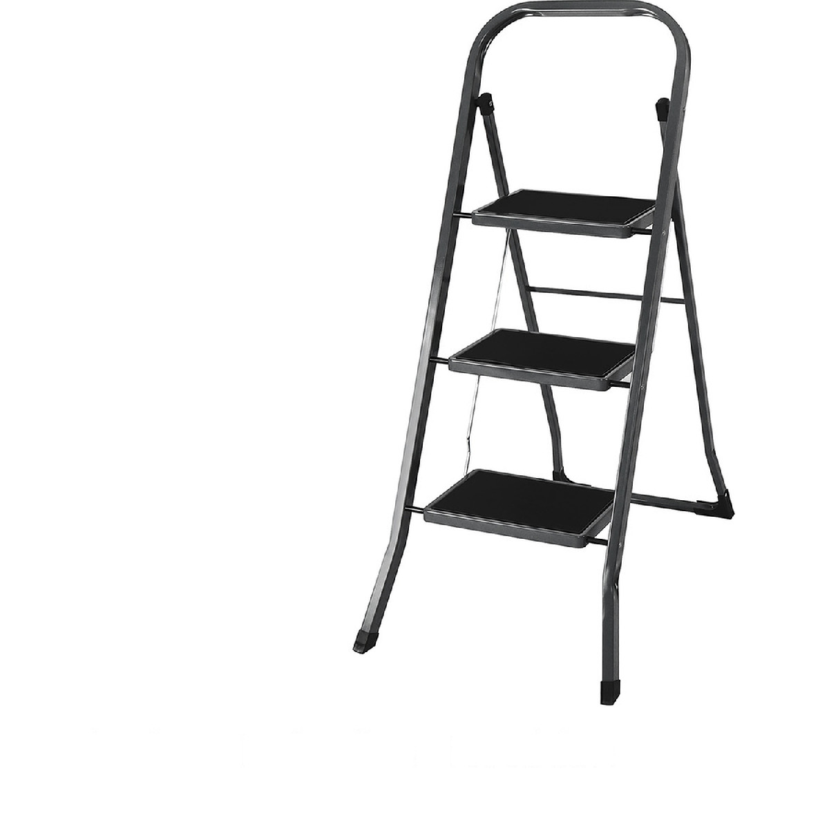 Artelibre - 06512644 ΣΚΑΜΠΟ EASYCLIMB ΜΑΥΡΟ/ΧΑΛΥΒΑΣ 46.5X73.5X116CM 3 ΣΚΑΛΟΠΑΤΙΑ