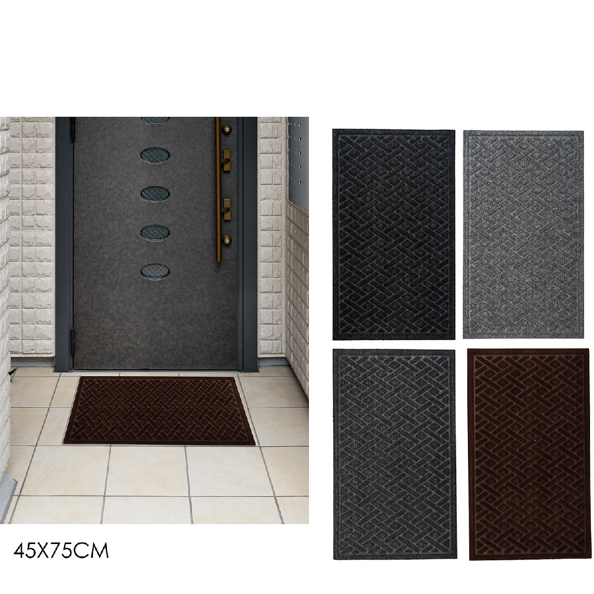 Artelibre - 06512935 ΧΑΛΙ ARTELIBRE ΜΑΥΡΟ/ΓΚΡΙ/ΚΑΦΕ 45X75CM ΣΕ 4 ΧΡΩΜΑΤΑ