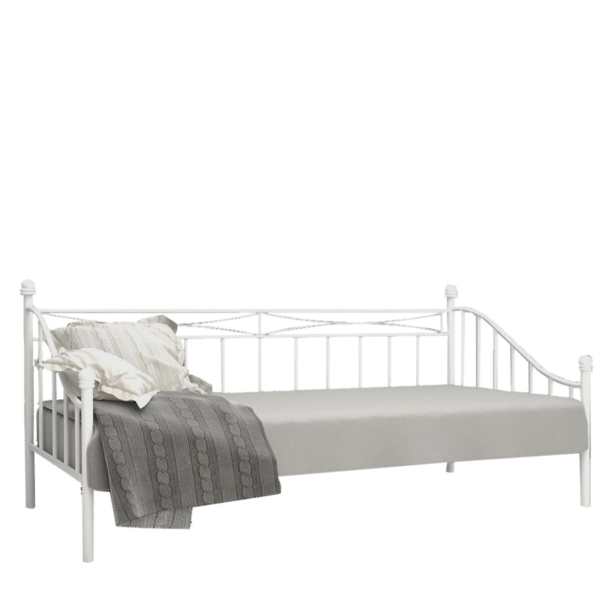 Artelibre - 14250015 ΚΡΕΒΑΤΙ ARTELIBRE AUDREY ΜΕΤΑΛΛΙΚΟ SANDY WHITE 210X99X91CM (200X90CM)