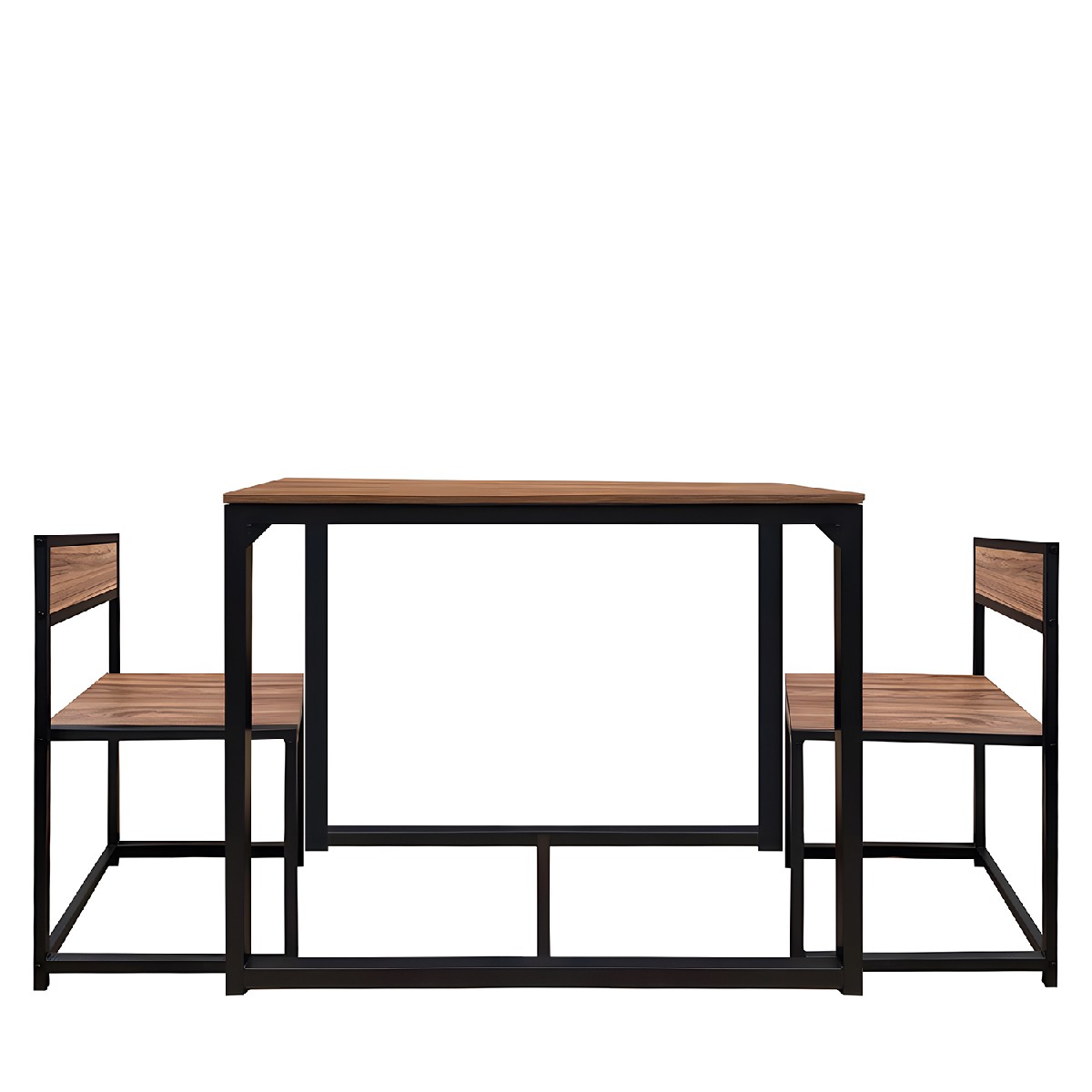 Artelibre - 14370056 ΣΕΤ ΤΡΑΠΕΖΑΡΙΑ (2+1) ARTELIBRE CHAMBAL ΚΑΦΕ/ΜΑΥΡΟ MDF/ΜΕΛΑΜΙΝΗ 90X47X76CM