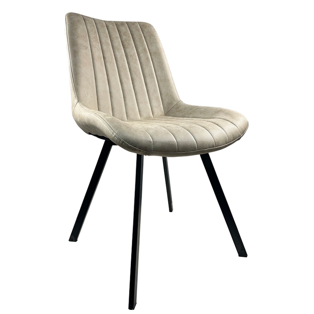 Artelibre - 14600171 ΚΑΡΕΚΛΑ ΤΡΑΠΕΖΑΡΙΑΣ ARTELIBRE MILONGA ΜΠΕΖ/ΜΑΥΡΟ PU/ΜΕΤΑΛΛΟ 55X61X88CM