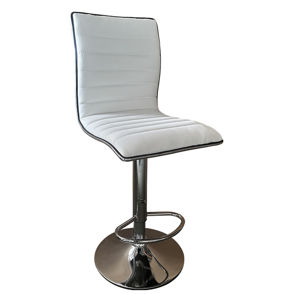 Artelibre - 14600200 ΣΚΑΜΠΟ BAR ARTELIBRE ENCANTA ΛΕΥΚΟ/ΧΡΩΜΙΟ PU/ΜΕΤΑΛΛΟ 41X50X59/94-80/115CM