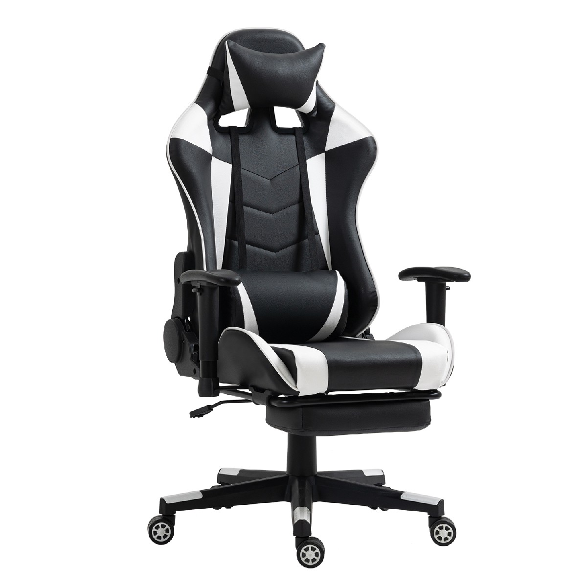 Artelibre - 14730014 ΚΑΡΕΚΛΑ ΓΡΑΦΕΙΟΥ ARTELIBRE GAMING SLIGO ΛΕΥΚΟ/ΜΑΥΡΟ PVC 70X55X122-131CM