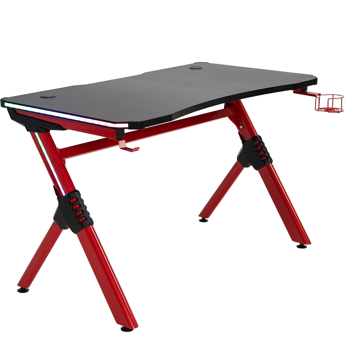 Artelibre - 14760011 ΓΡΑΦΕΙΟ GAMING ARTELIBRE VADER RGB ΜΑΥΡΟ/ΚΟΚΚΙΝΟ ΞΥΛΟ/ΜΕΤΑΛΛΟ 120X65X75CM