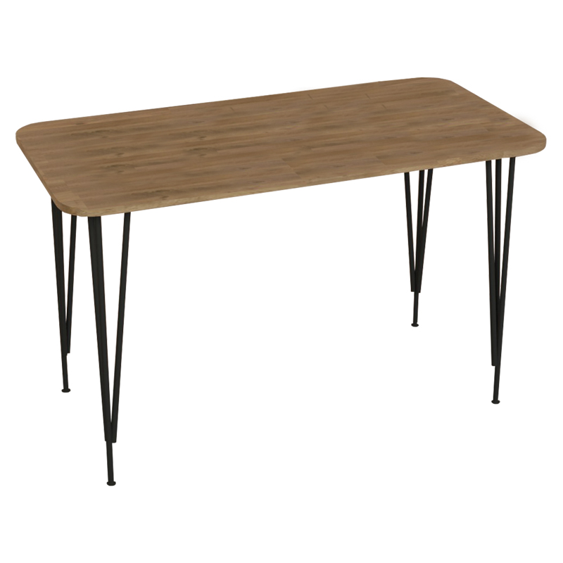 pak-321-000031 ΤΡΑΠΕΖΙ POLKAN PAKOWORLD OAK-ΜΑΥΡΟ ΜΕΛΑΜΙΝΗΣ 120X60X73ΕΚ