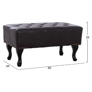 43293 ΤΑΜΠΟΥΡΕ ΥΠΟΠΟΔΙΟ T.CHESTERFIELD EMMA HM226.01 PU 80x44x39Y εκ.ΣΚ.ΚΑΦΕ