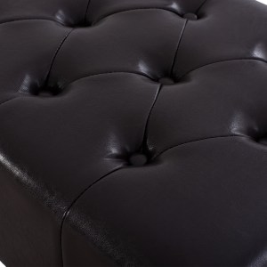 43293 ΤΑΜΠΟΥΡΕ ΥΠΟΠΟΔΙΟ T.CHESTERFIELD EMMA HM226.01 PU 80x44x39Y εκ.ΣΚ.ΚΑΦΕ
