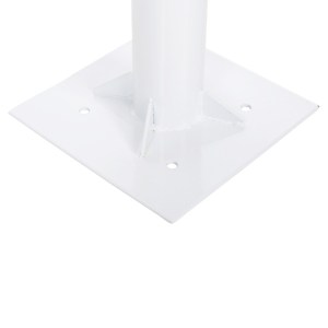 43343 ΒΑΣΗ ΟΜΠΡΕΛΑΣ Φ60mm x 51Υεκ ΜΕΤΑΛΛΙΚΗ ΒΙΔΩΤΗ ΓΙΑ ΣΤΥΛΟ ΕΩΣ Φ60 HM6011 ΛΕΥΚΗ