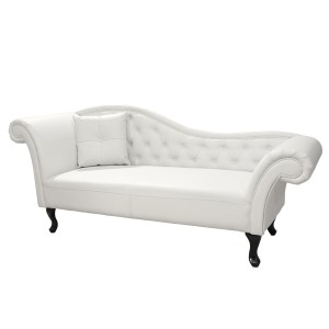 43521 ΑΝΑΚΛΙΝΔΡΟ T.CHESTERFIELD NIOVI HM3007.02 PU ΛΕΥΚΟ-ΜΑΥΡΑ ΠΟΔΙΑ 190x61x84Yεκ.