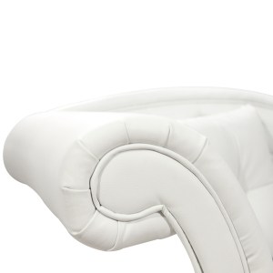 43521 ΑΝΑΚΛΙΝΔΡΟ T.CHESTERFIELD NIOVI HM3007.02 PU ΛΕΥΚΟ-ΜΑΥΡΑ ΠΟΔΙΑ 190x61x84Yεκ.