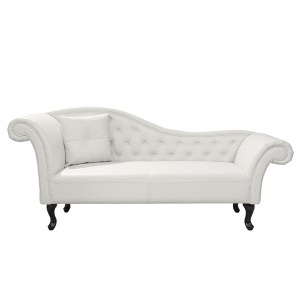43521 ΑΝΑΚΛΙΝΔΡΟ T.CHESTERFIELD NIOVI HM3007.02 PU ΛΕΥΚΟ-ΜΑΥΡΑ ΠΟΔΙΑ 190x61x84Yεκ.