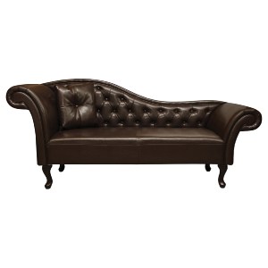 43523 ΑΝΑΚΛΙΝΔΡΟ T.CHESTERFIELD NIOVI HM3007.01 PU ΣΚ.ΚΑΦΕ-ΜΑΥΡΑ ΠΟΔΙΑ 190x61x84Yεκ.