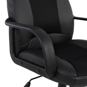 43688 ΚΑΡΕΚΛΑ ΓΡΑΦΕΙΟΥ GAMING SIVIR HM1001.01 ΜΕ  ΜΑΥΡΟ PU 59x 60x115 εκ.
