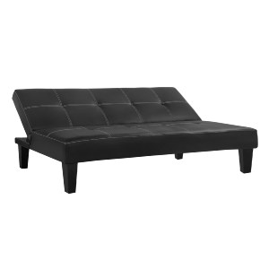 43715 ΚΑΝΑΠΕΣ ΚΡΕΒΑΤΙ 3Θ HM3002.02 ΜΑΥΡΟΣ PU ΜΕ ΓΑΖΙΑ 186x90x82