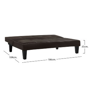 43716 ΚΑΝΑΠΕΣ ΚΡΕΒΑΤΙ 3Θ HM3002.04 ΚΑΦΕ PU ΜΕ ΓΑΖΙΑ 186x90x82