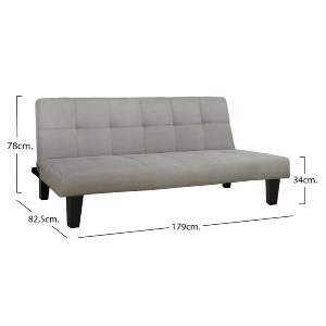 43827 ΚΑΝΑΠΕΣ ΚΡΕΒΑΤΙ ODESSA HM3000.01 ΥΦΑΣΜΑ ΜΠΕΖ 179x80x79 εκ.