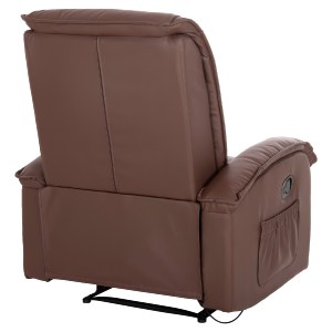 44209 ΠΟΛΥΘΡΟΝΑ RELAX ΜΕ ΜΗΧΑΝΙΣΜΟ MASSAGE ROCCA HM0026.03 PU ΚΑΦΕ ΣΚΟΥΡΟ 80x96x97 εκ.