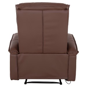 44209 ΠΟΛΥΘΡΟΝΑ RELAX ΜΕ ΜΗΧΑΝΙΣΜΟ MASSAGE ROCCA HM0026.03 PU ΚΑΦΕ ΣΚΟΥΡΟ 80x96x97 εκ.