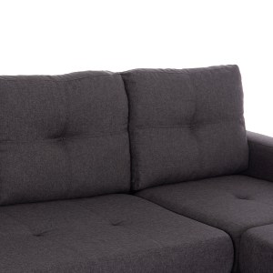 44232 ΚΑΝΑΠΕΣ ΑΝΑΣΤΡΕΨΙΜΗ ΓΩΝΙΑ HM3004.02 ΜΕ ΓΚΡΙ ΥΦΑΣΜΑ 205X140X87Y εκ.