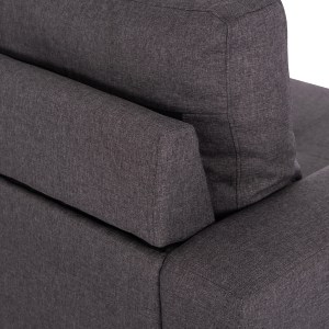 44232 ΚΑΝΑΠΕΣ ΑΝΑΣΤΡΕΨΙΜΗ ΓΩΝΙΑ HM3004.02 ΜΕ ΓΚΡΙ ΥΦΑΣΜΑ 205X140X87Y εκ.
