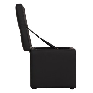 44432 ΣΚΑΜΠΩ ΜΕ ΑΠΟΘΗΚΕΥΤΙΚΟ ΧΩΡΟ PU ΜΑΥΡΟ CUBE HM224.01 38x38x36.5Υεκ.